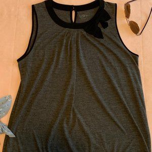 Grey/Black Tank top with bow